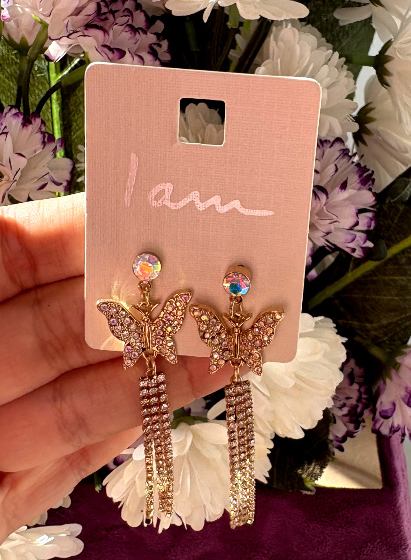 گوشواره پروانه آویز